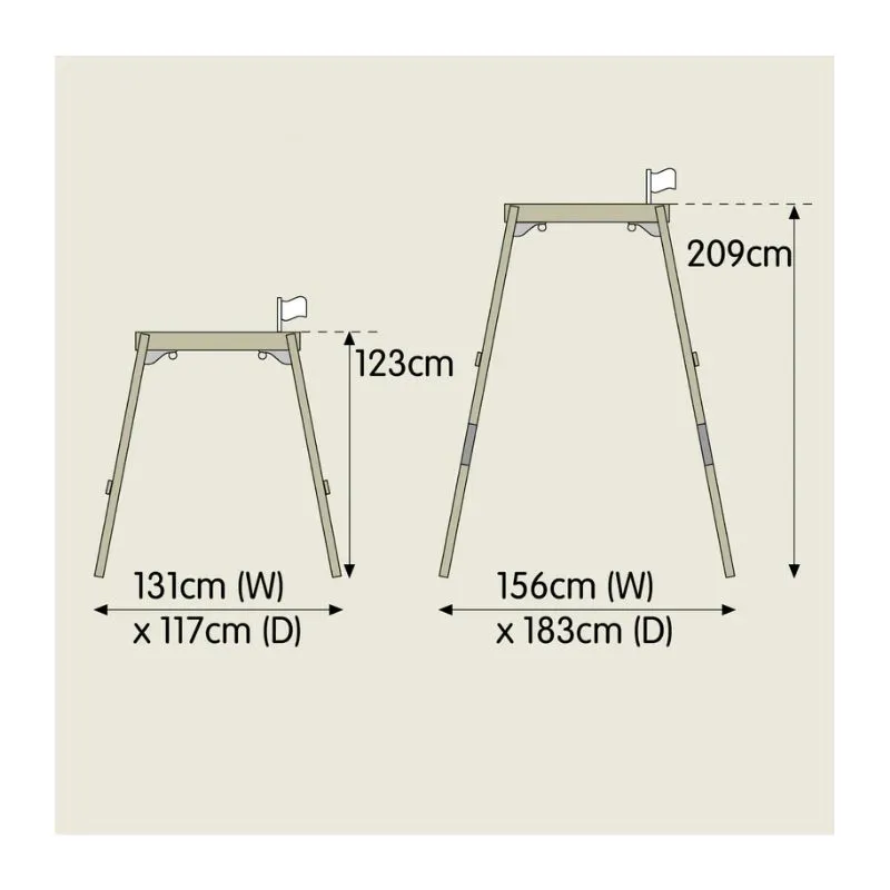 TP Forest Acorn convertible swing set - baby chair - anchoring kit - FSC wood h200 cm