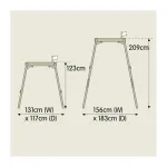 TP Forest Acorn convertible swing set - baby chair - anchoring kit - FSC wood h200 cm