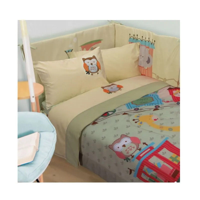 Das Baby Cot Sheet Set  Smile Embroidery 120x160