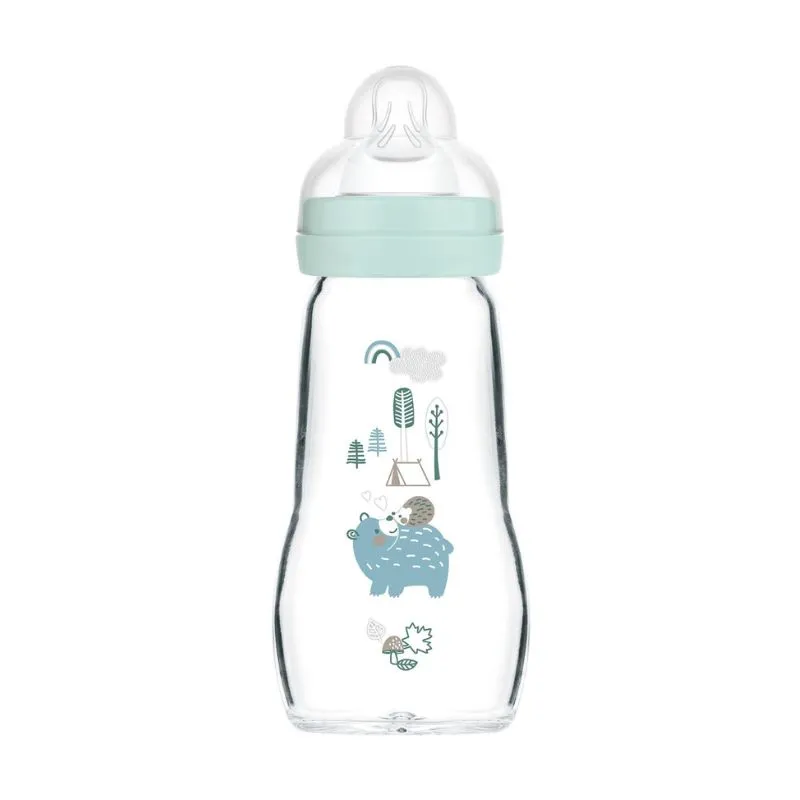 MAM Feel Good 260ml Glass Baby Bottle 2+ months, single pack