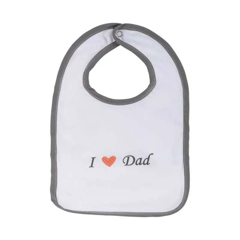 FreeOn Bib I Love Dad White/Grey