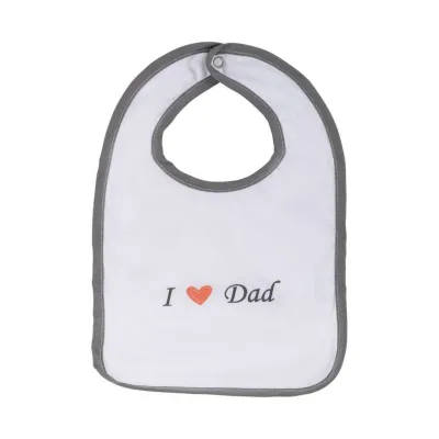 FreeOn Bib I Love Dad White/Grey