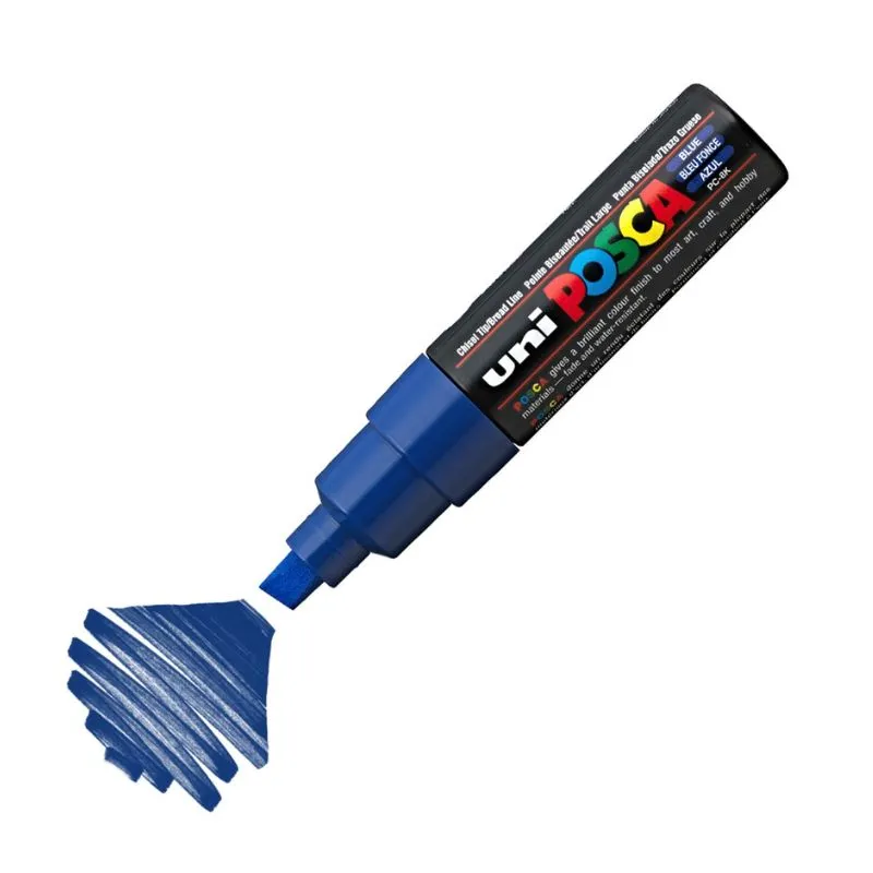 Uni Posca Paint Marker Bold Chisel Tip 8.0mm PC-8K Blue