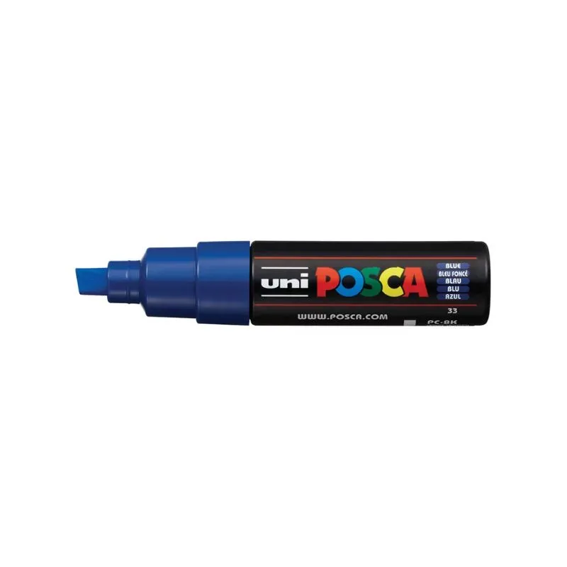 Uni Posca Paint Marker Bold Chisel Tip 8.0mm PC-8K Blue