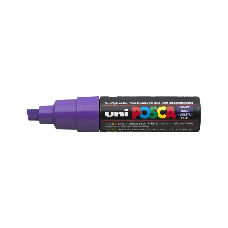 Uni Posca Paint Marker Bold Chisel Tip 8.0mm PC-8K Violet