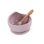 B-Suction Bowl Silicone & Spoon Pink