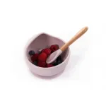 B-Suction Bowl Silicone & Spoon Pink