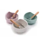 B-Suction Bowl Silicone & Spoon Pink