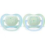 Philips Avent Ultra Air Soother Nighttime Glow in The Dark ( 0-6 m) Light Blue