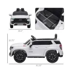 Licensed Chevrolet Electric Car for Kids 12V - White