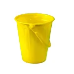 Plastic bucket sand toys yellow