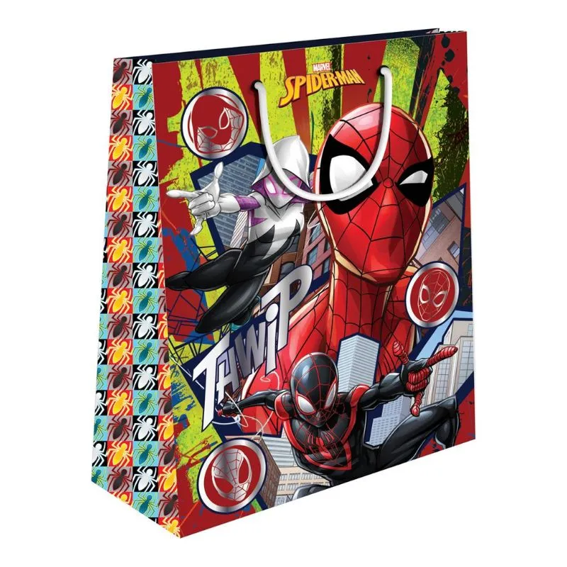 Paper Gift Bag 33x12x45 cm Spiderman with Foil 2Designs