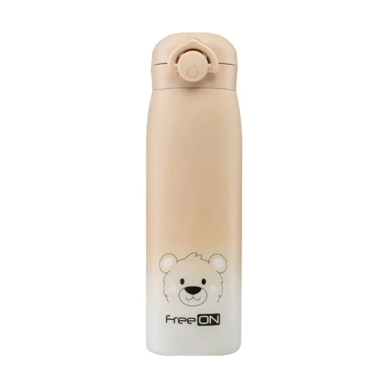 FreeOn Thermos Bottle 480ml Bear Beige