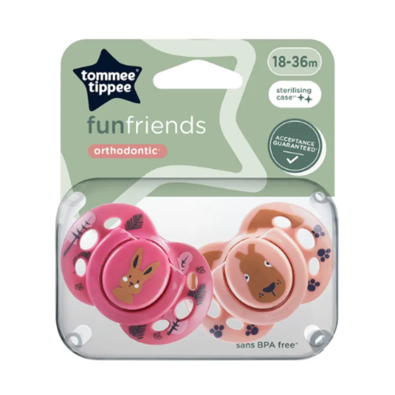 Tommee Tippee Fun Friends Orthodontic Soothers 18-36m