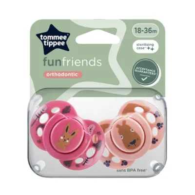 Tommee Tippee Fun Friends Orthodontic Soothers 18-36m