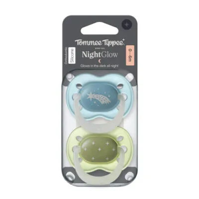 Tommee Tippee Night Time Soother 0-6m 2pk