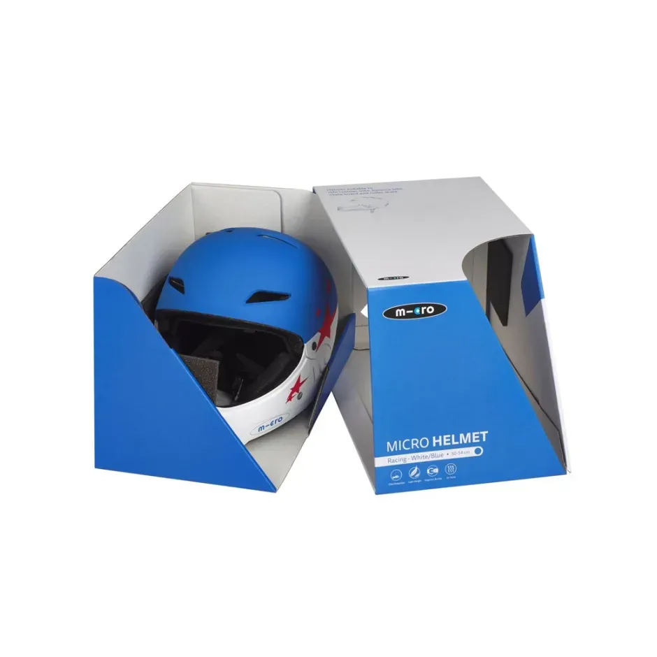 Micro Racing Helmet White/Blue