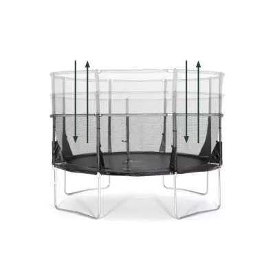 Plum 14ft Space Zone II Evolution Trampoline (Telescopic Pack Down Enclosure)