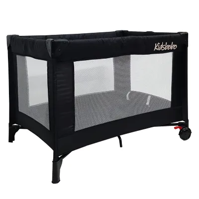 Kidsbobo Black Travel Cot