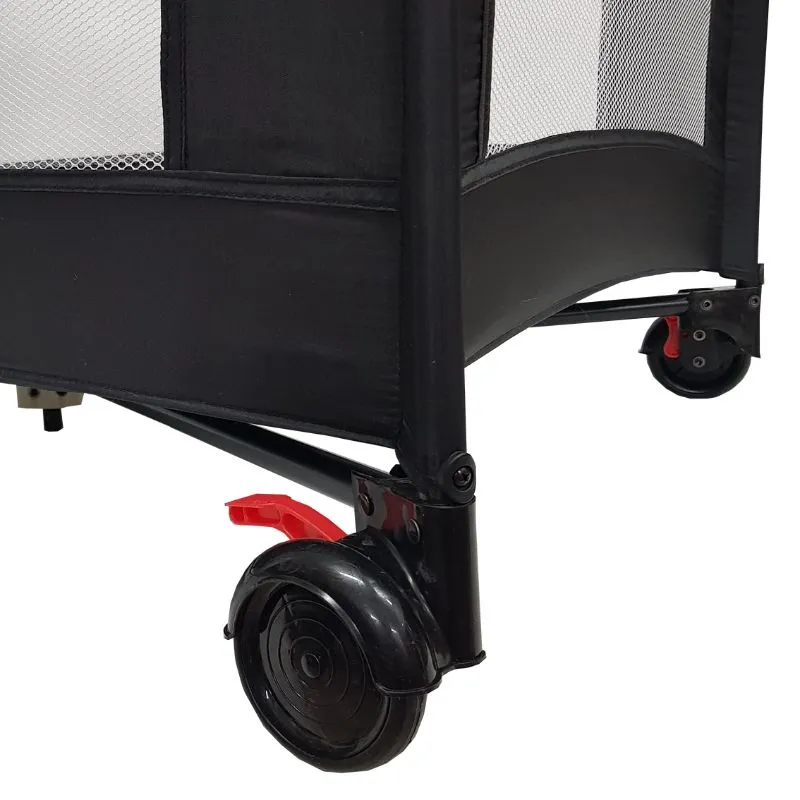 Kidsbobo Black Travel Cot