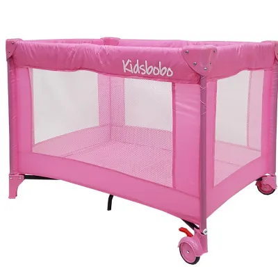 Kidsbobo Pink Travel Cot