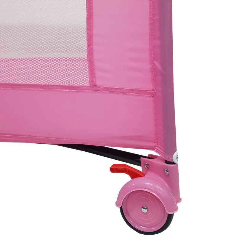Kidsbobo Pink Travel Cot