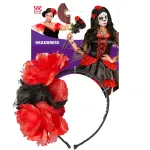 3 Red-Black Roses Headband
