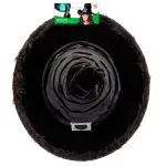 Velvet Witch Hat With Plush Trim & Buckle