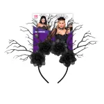 Headpiece Dark Queen Branches & Black Roses