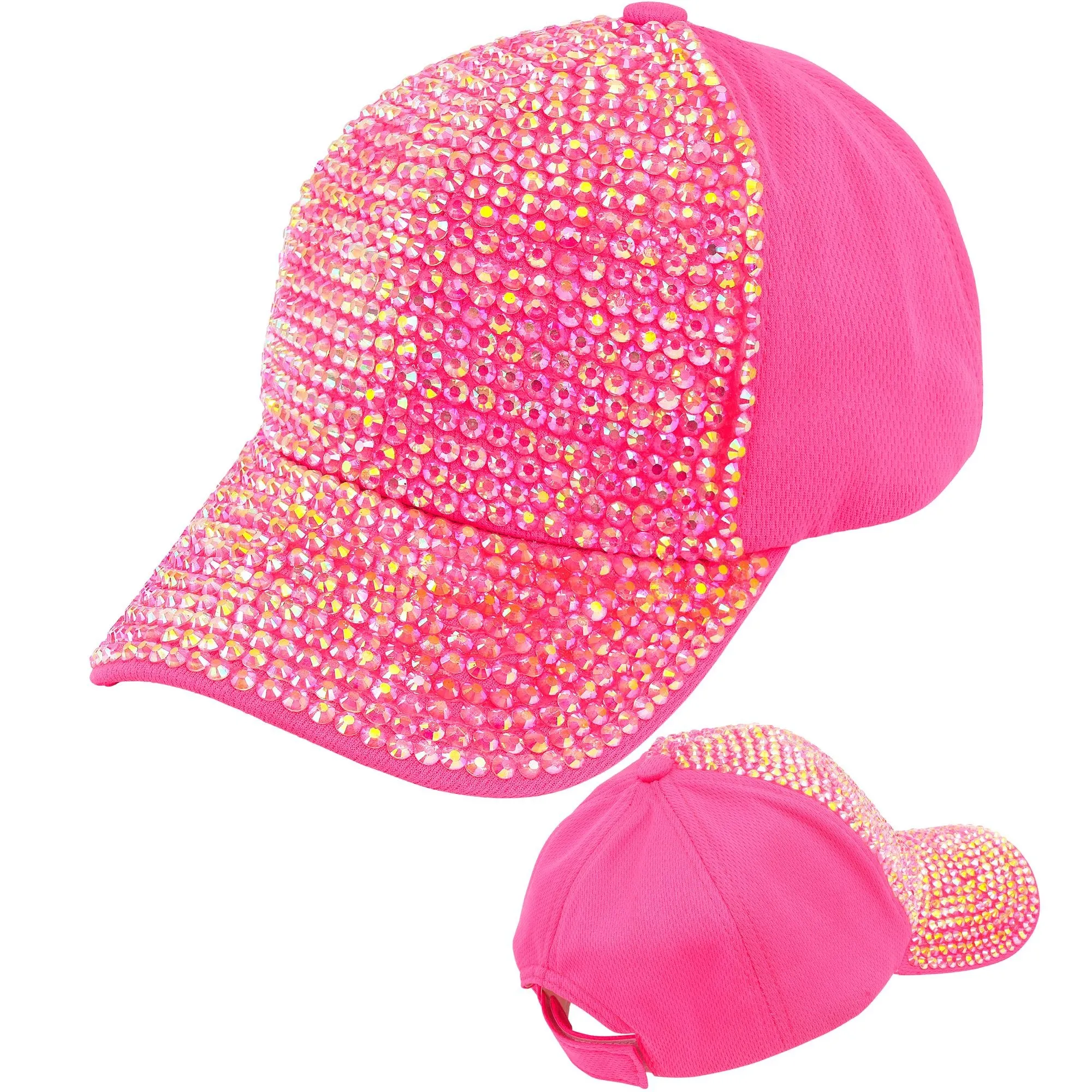 Hat Cap Strass Neon Pink