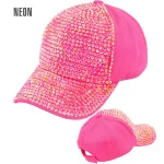 Hat Cap Strass Neon Pink