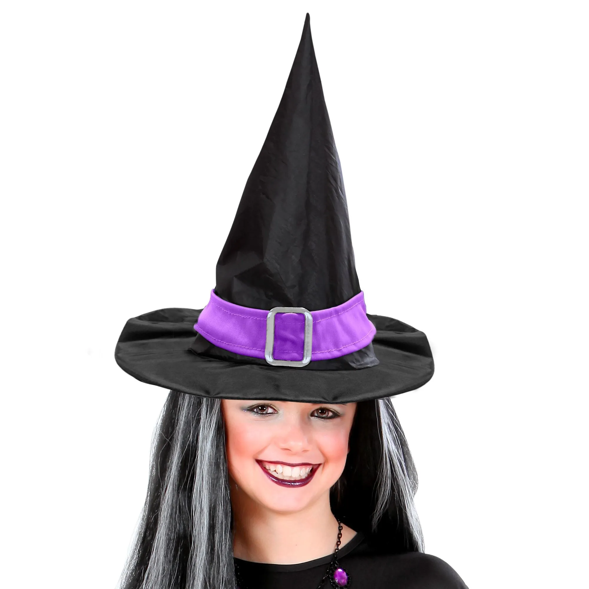 Witch Hat With Purple Band And Buckle