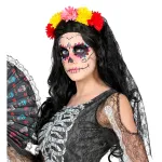 Dia De Los Muertos Veil With Flowers