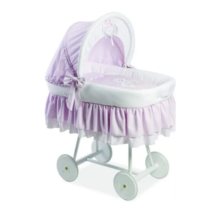 Italbaby Embroidered Cradle - Pink