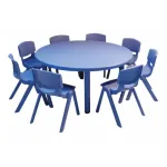 Round Plastic Table - Blue