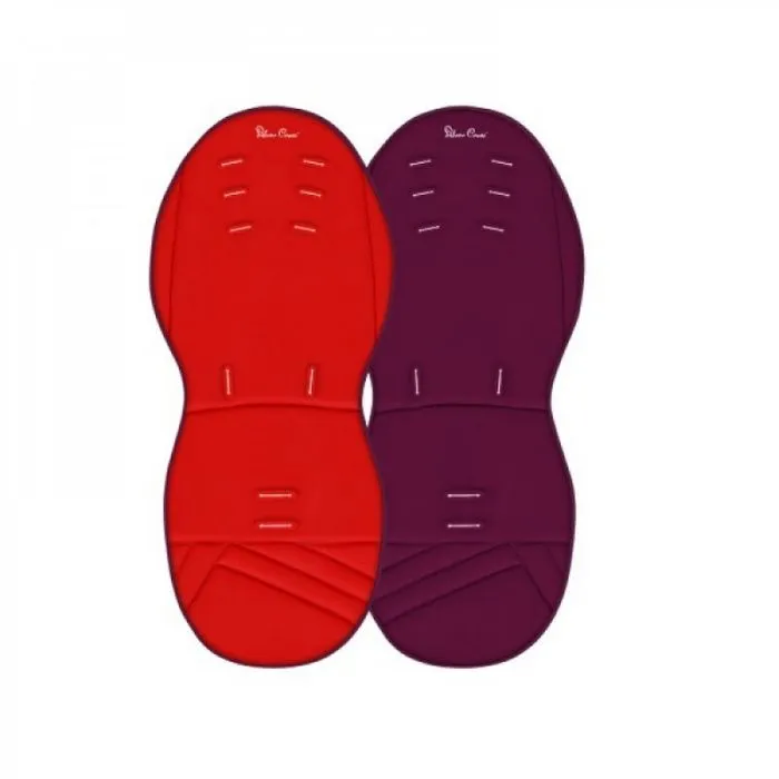 Silver Cross Seat Liner Aubergine/Chilli