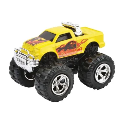 Motor Max Mighty Monsters Pull Back Monster Vehicle - Yellow