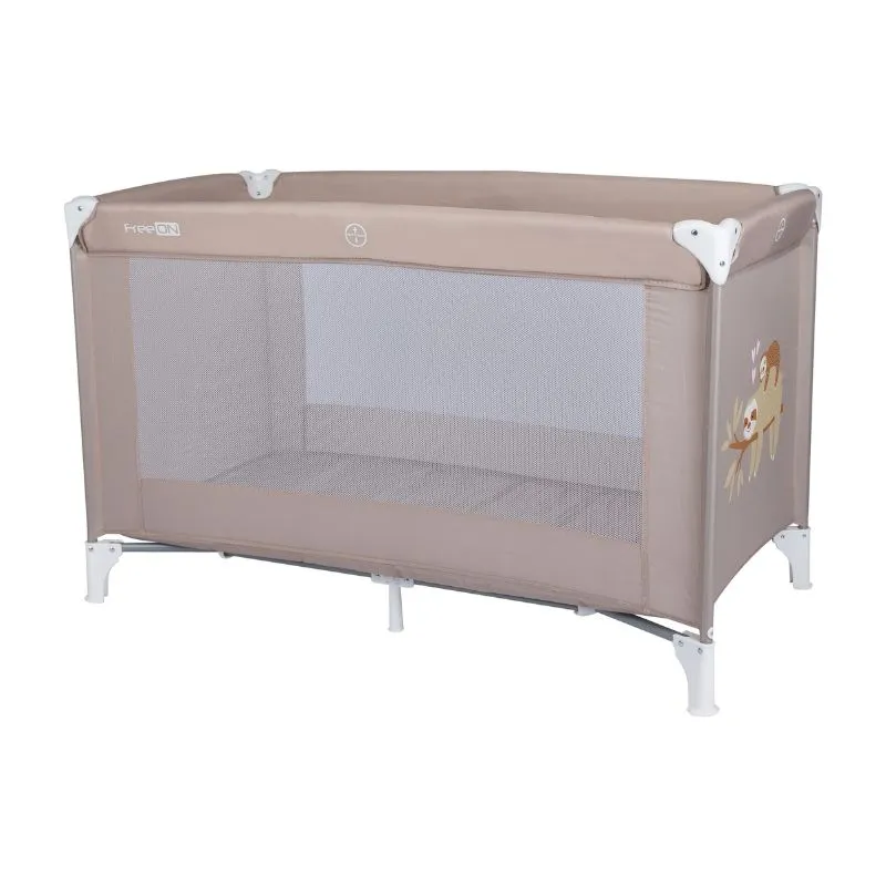 FreeOn Travel cot Love, Sloth, beige