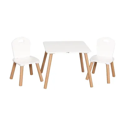 FreeOn Wooden table with chairs Athena, white