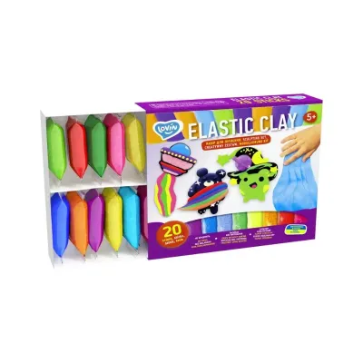 Set for modeling with air plasticine Elastic Clay 20 sticks TM Lovin