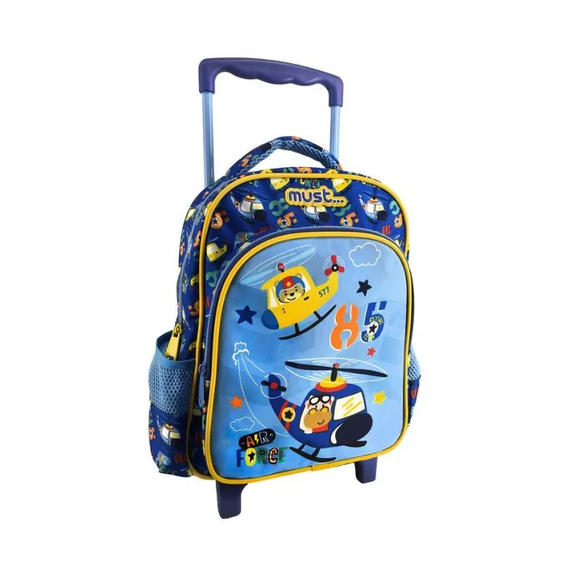 Kindergarten Trolley Bag Must Air Force with 2 cases