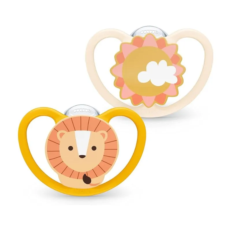 Nuk Signature Silicone Soother 18-36 Months 2 Pieces - Lion