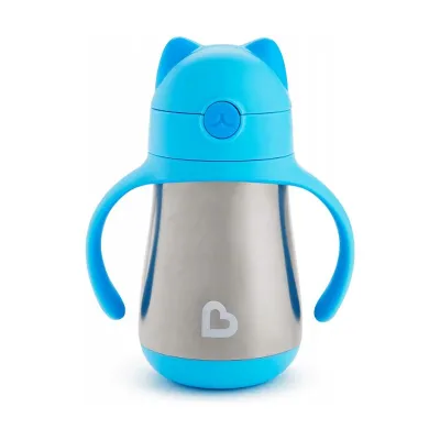 Munchkin Thermos 237ml With Straw Cool Cat