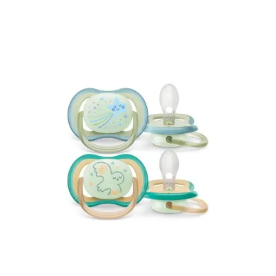 Philips Avent Ultra Air Nighttime Soother Set x2 for 0-6 Months