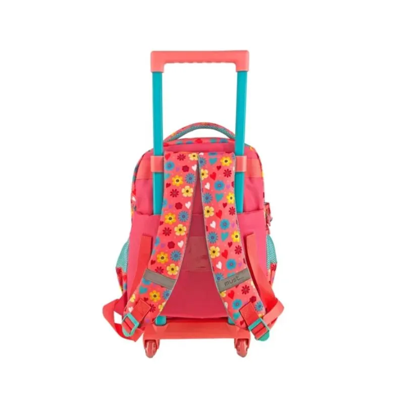 School Trolley Backpack Must Be Happy 3 cases