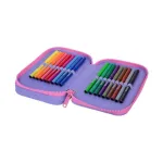 Double school pencil case with equipment CoolPack Jumper 2 Pastel Heart