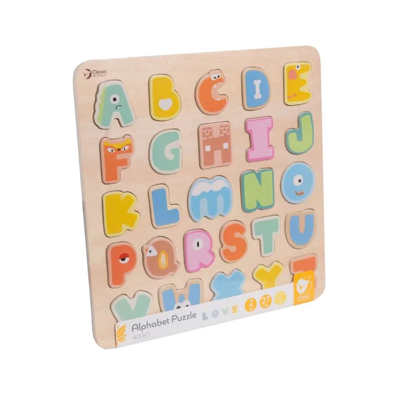 Classic World Toys Alphabet Puzzle, 27pcs.