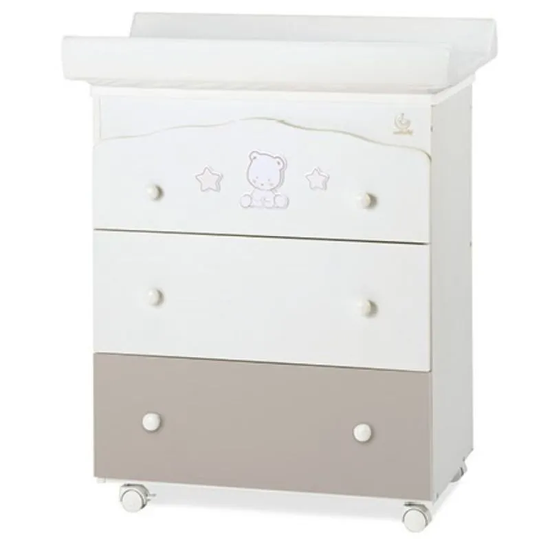 Italbaby Baby Bath Changing Table Jolie White-Choco