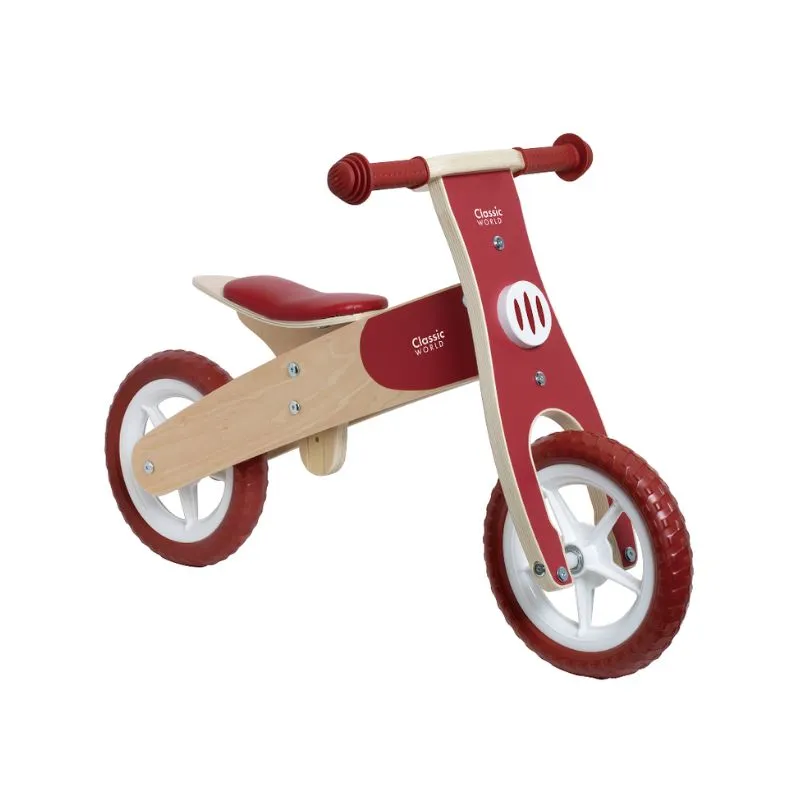 Classic World Toys Balance Bike Red