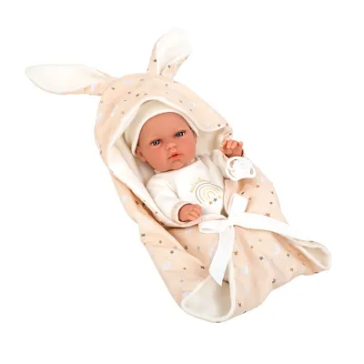 Arias Dolls Beige Natal Elegance doll with blanket 30cm
